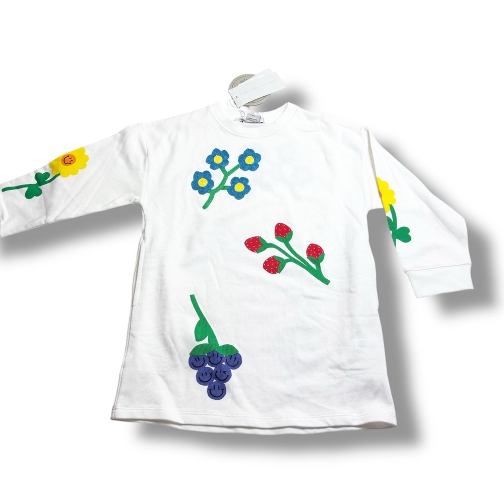 New! Stella McCartney white embroidered sweatshirt dress